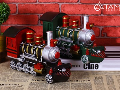 Mô hình tàu hỏa hơi nước trang trí Vintage